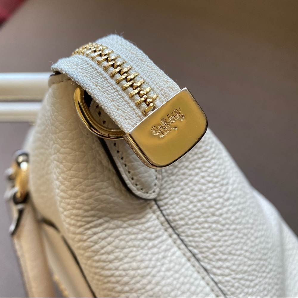 SOLD - Coach Mini Emma Satchel (F31466) Chalk - Picture 9 of 15